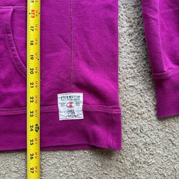 Champion Sweatshirt Womens XL Full Zip Hoodie Pink Long Sleeve Authentic - Picture 8 of 12